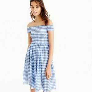 JCrew Gingam OTS Summer Dress